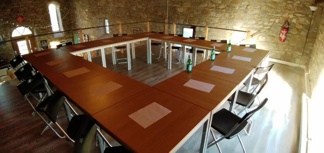 Seminar room with rectangular table